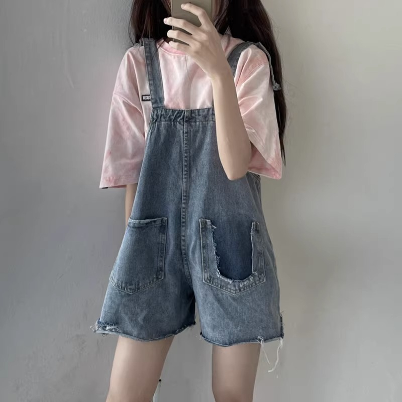 Pakaian Musim Panas Wanita Dengan Celana Pendek Suspender Nyaman Dan Gaya Korea