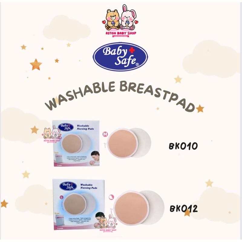 Baby Safe Washable Nursing Pad BK010 BK012 - Breast Pad | Penyerap ASI Cuci Ulang