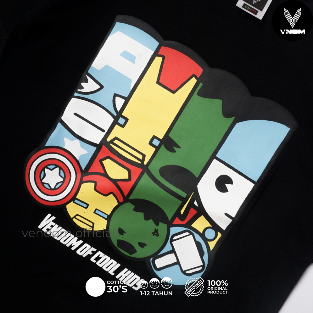 Vendom Kids Kaos Distro Anak Laki Laki &amp; Perempuan / Kaos unisex Umur 1-12 Tahun Cotton 30s Premium cotton