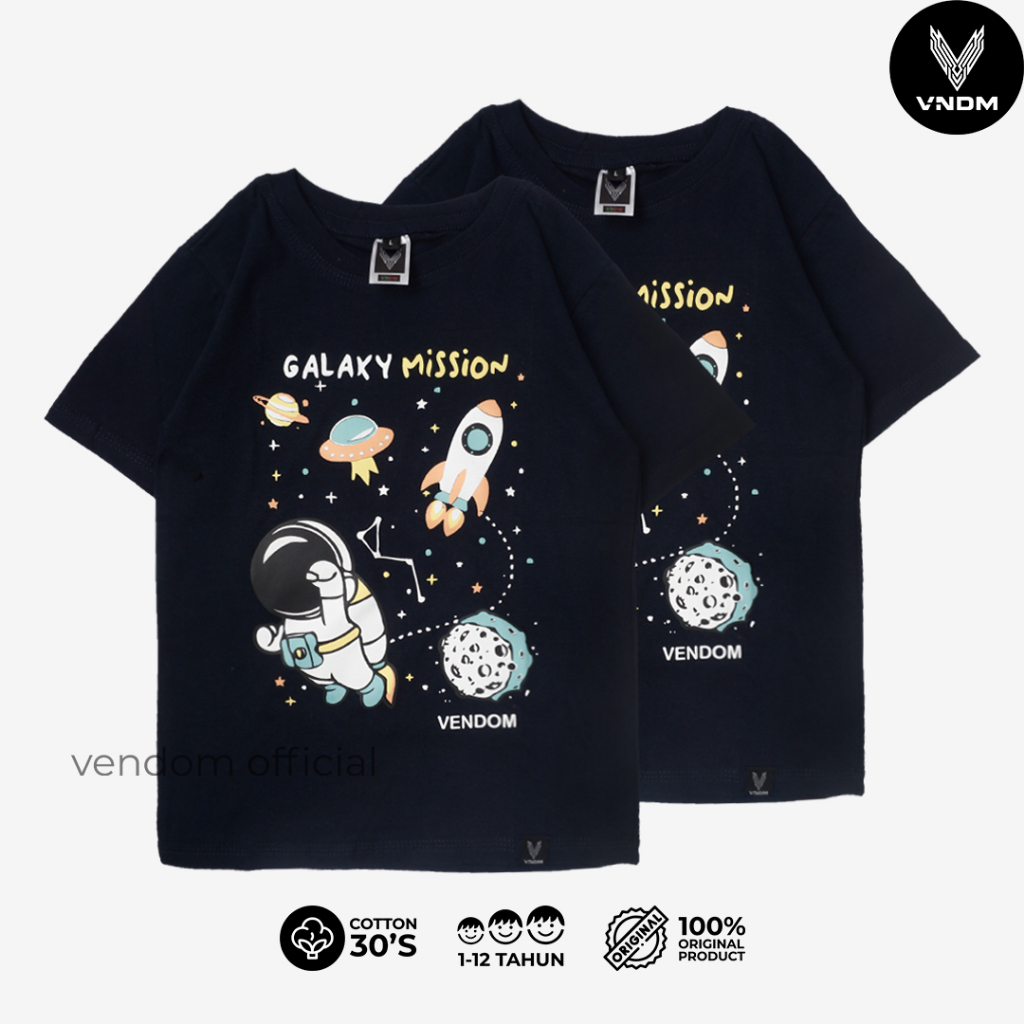 Vendom Kids Kaos Distro Anak Laki Laki &amp; Perempuan / Kaos unisex Umur 1-12 Tahun Cotton 30s Premium cotton