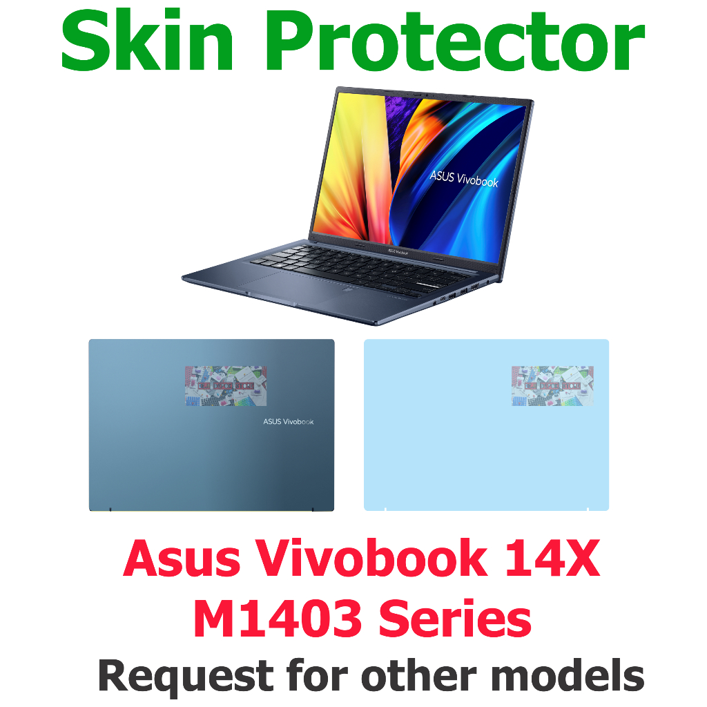 Asus Vivobook Pro 14X M1403 Skin Guard carbon black matte transparan