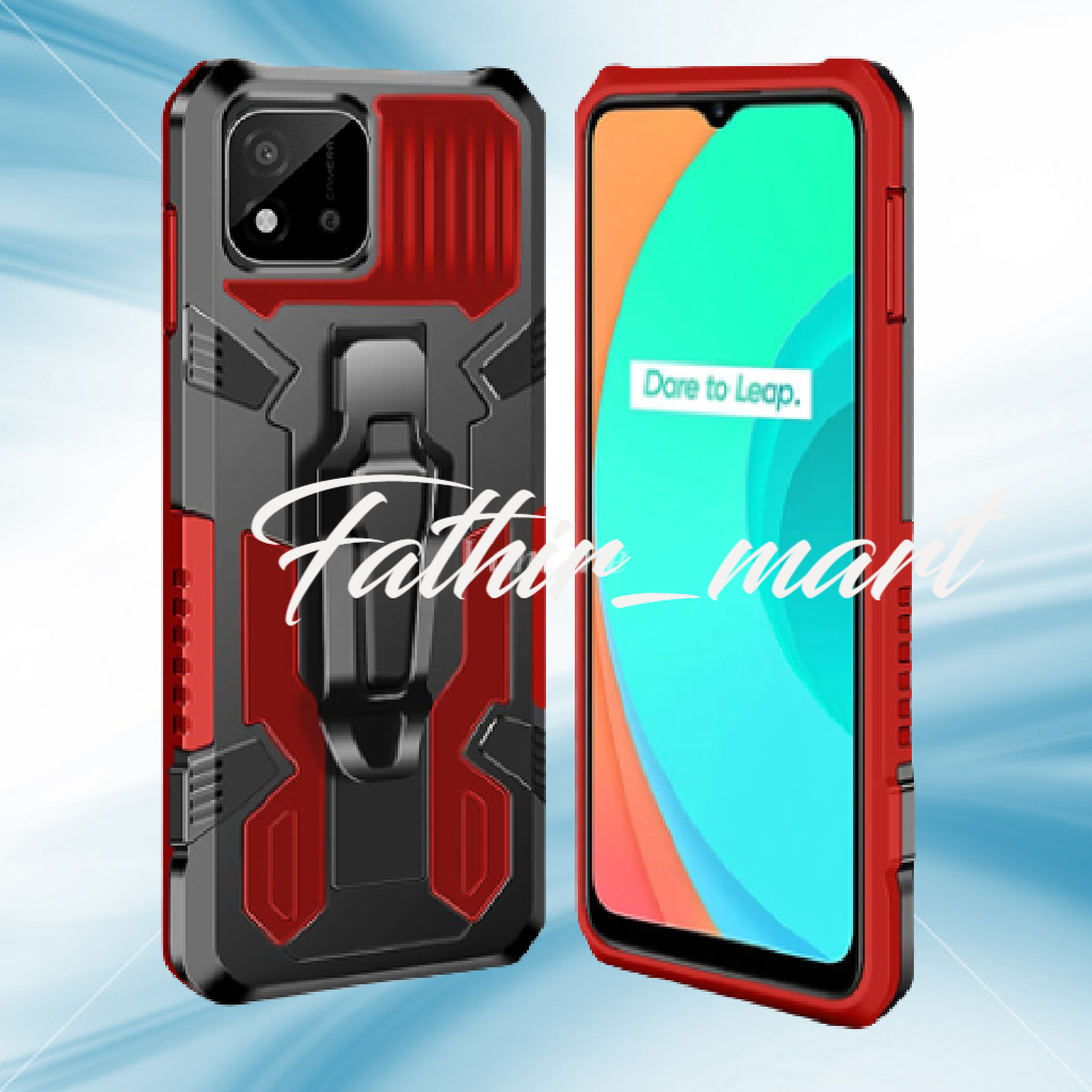 CASE REALME C20  CASING STANDING BACK KLIP HARD CASE ROBOT NEW COVER