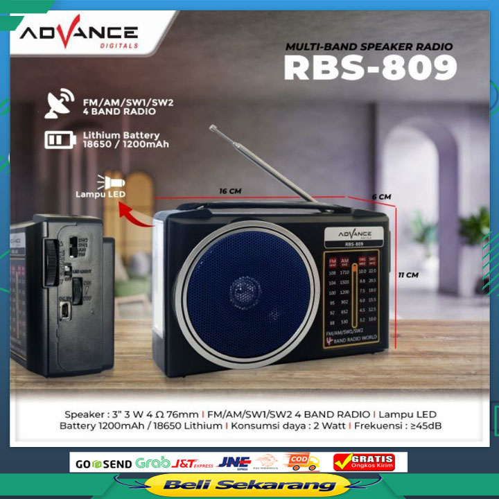 radio advance rbs 809 rbs809 radio jadul radio kuno ORI BERGARANSI RESMI