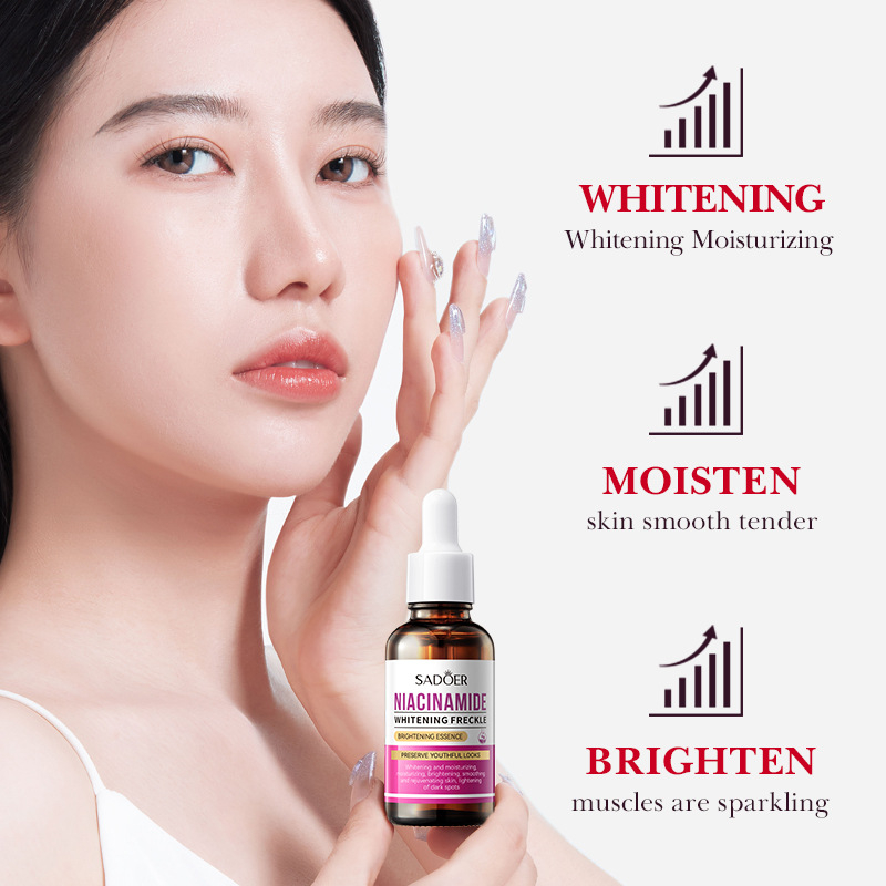 SADOER 30ml Niacinamide Whitening Spot Removal  Freckle Serum Dull Black Melanin Melasma Remover