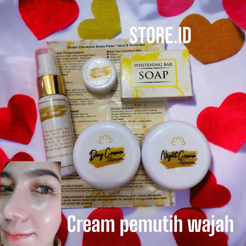 KRIM PEMUTIH WAJAH CREAM WAJAH[CREAM PEMUTIH WAJAH/ CREAM PENGELUPASAN DAN NON PENGELUPASAN } CREAM 