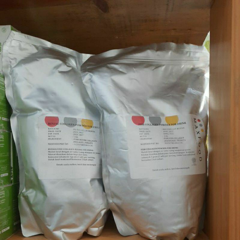 Bubuk Kolagen Murni 1kg Ikan dan Sapi (Bovine and Fish Collagen) Tanpa Rasa dan Tanpa Bau