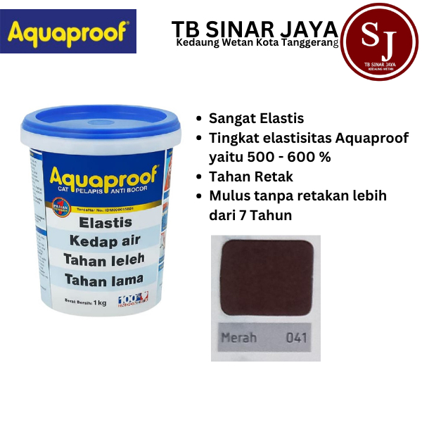 Aquaproof Cat Pelapis Anti Bocor Kemasan 1kg - 041 merah