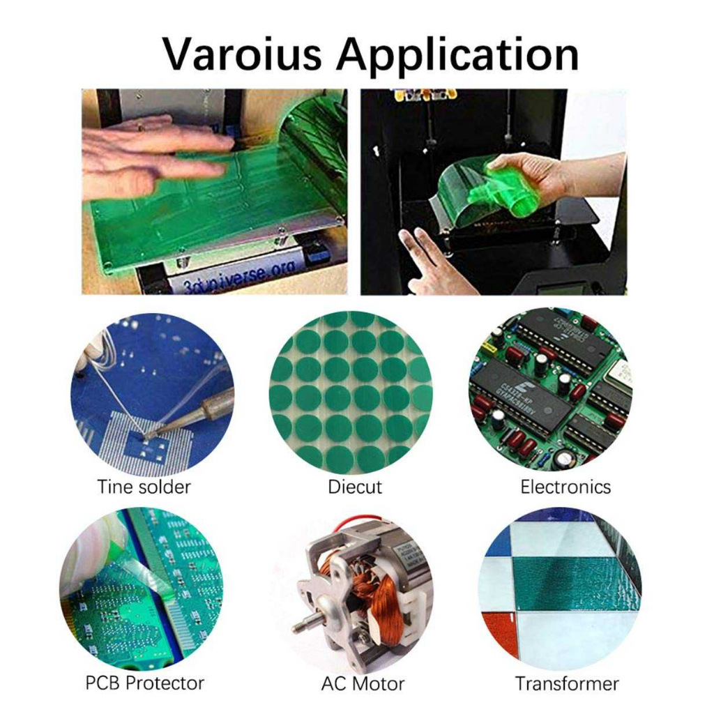 Isolasi Tahan Panas Lakban Solder 200 Derajat Masking Die Cut Solatip Lapisan Perekat Pelindung Tahan Panas