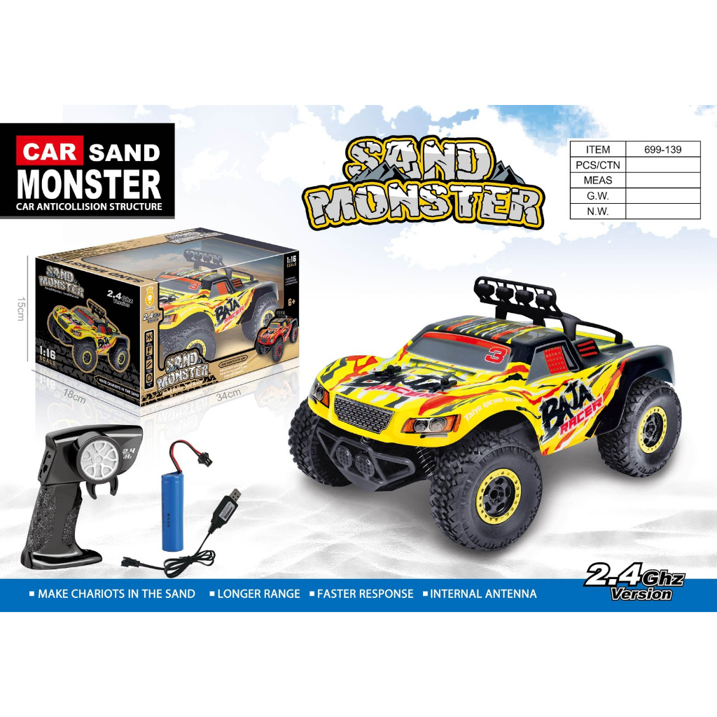 Mainan Mobil Remote Control RC Sand Monster 1:16