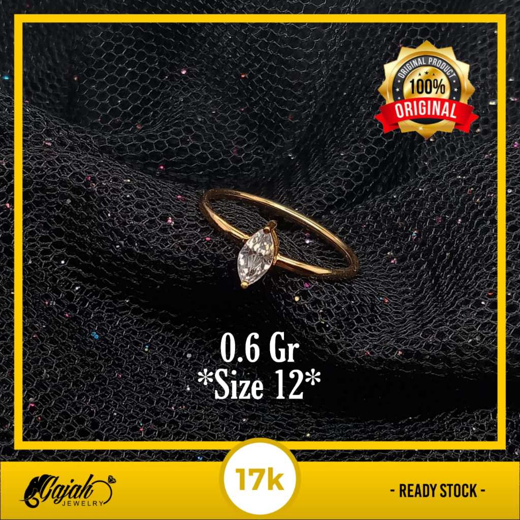 Cincin Emas 17K - 0.6 Gr Kadar 750 - CBS000000005