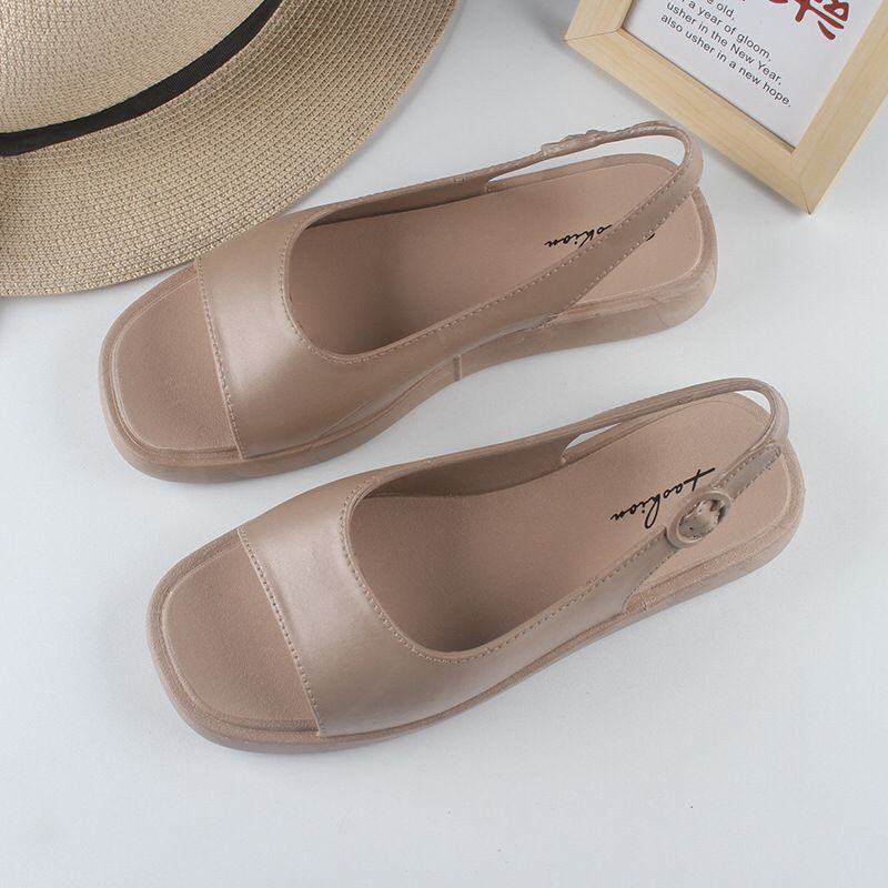 GROSIRTAS TG1740 Sandal Slop Wanita Import Tapak Tebal Tali Belakang Kekinian