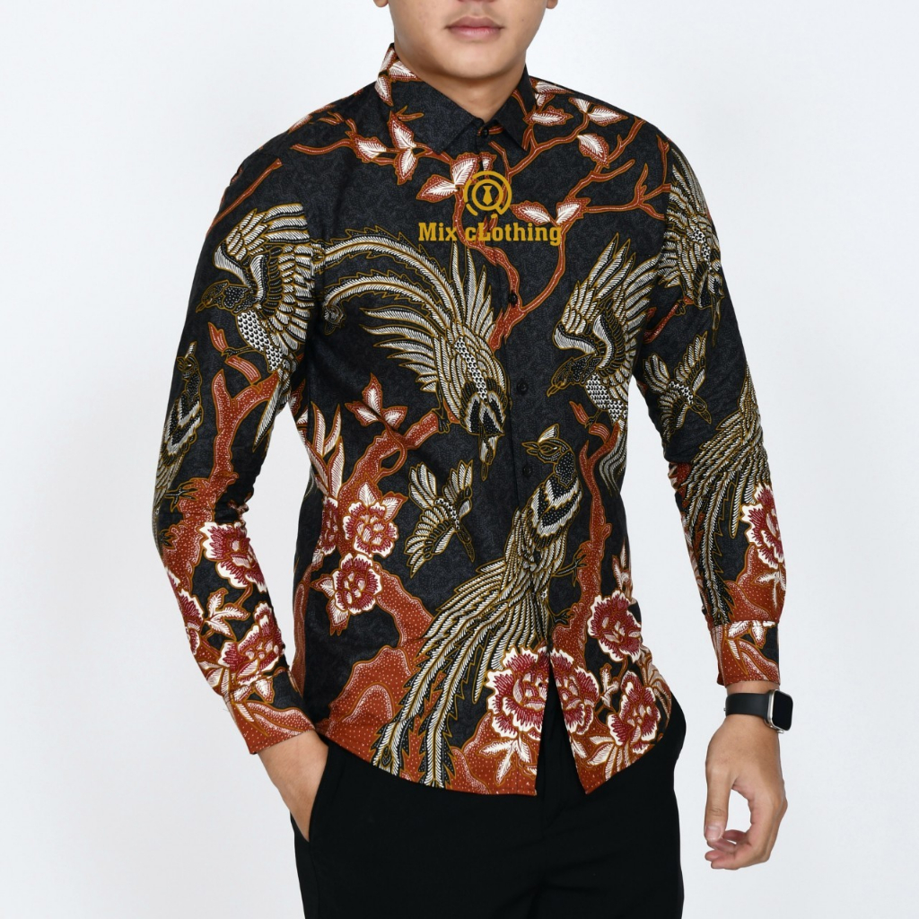 UNIK ASLI KEMEJA PRIA SLIM FIT BAJU BATIK PRIA SLIMFIT LB164