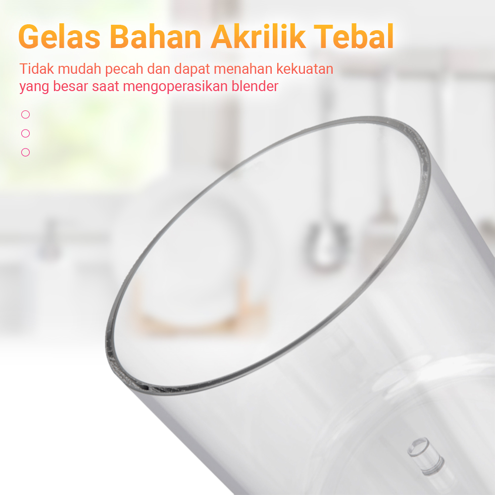 Blender Penggiling Daging Portable Berkualitas/ Mini Choper Matrix Kaca Tebal FP-116