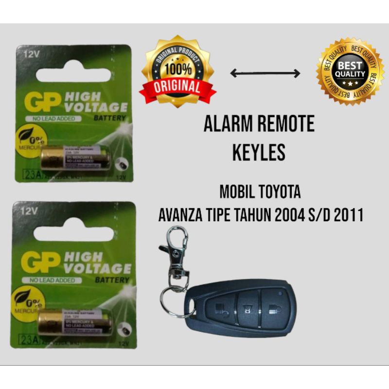 Baterai Untuk Remote Keyles Kunci Mobil Toyota Tipe Tahun 2004 s/d 2011