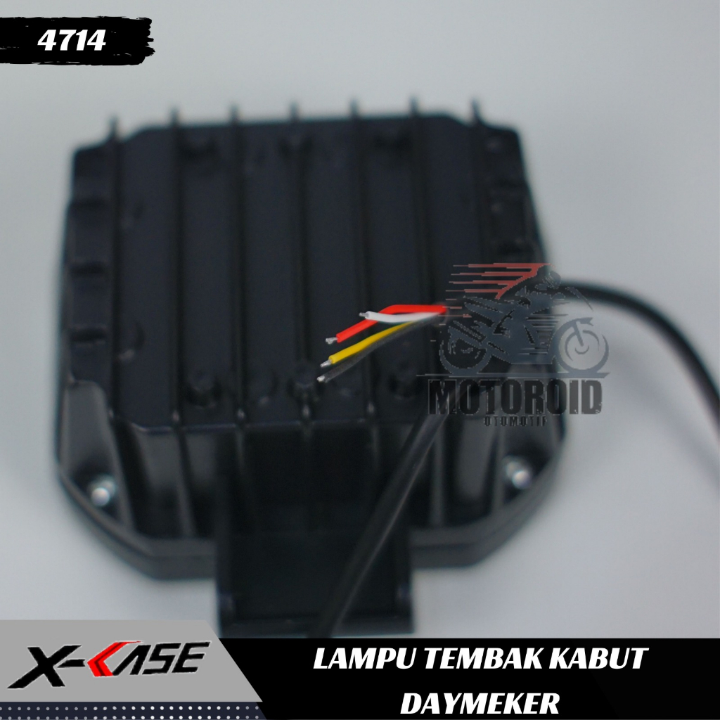 Lampu Tembak Sorot Motor Mobil 4D Angel Eye Worklight Universal LED Daymaker 3 Mata K30 30 Watt Kotak CWL