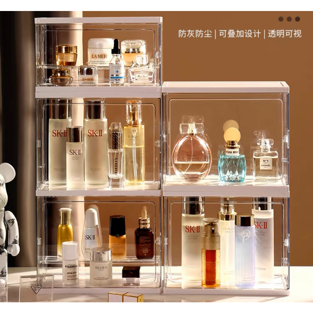 Rak Parfum Acrylic Organizer Tempat Kosmetik Tempat Parfum Serbaguna