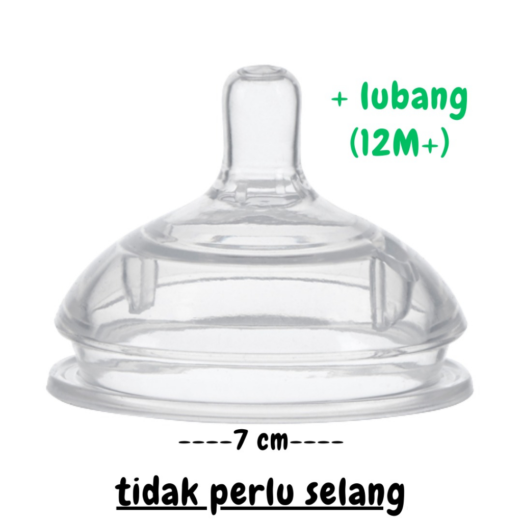 Nipple Dot Bayi Silikon 7cm ( TIDAK PERLU SELANG  ) BPA FREE