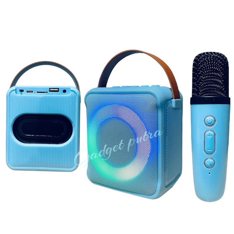 Mini Speaker Bluetooth Karaoke K-1 Set Microphone Portable Wireless Bluetooth Speaker Full Bass original suara jernih Dapat terhubung ke HP/TV