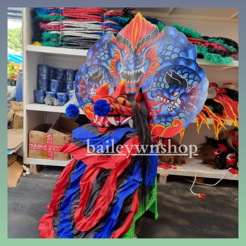 ❤[IMPORT]❤ Mainan anak barongan kayu Devil Besar / Barongan kayu ukuran besar bentuk devil kain panj