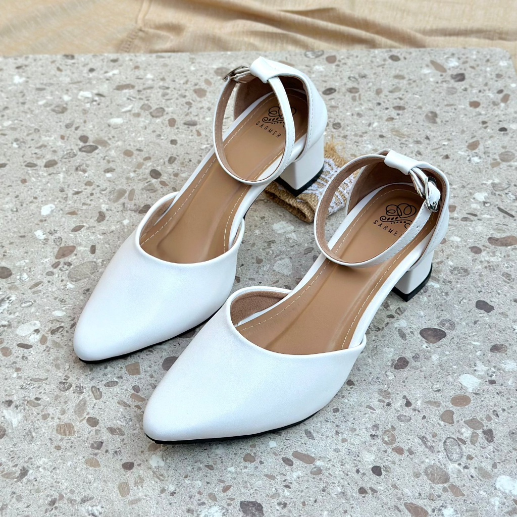 SARMER - CLARA HEELS WHITE