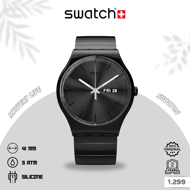 SWATCH SUOB708 MYSTERY LIFE Jam Tangan Pria Wanita Unisex 41mm Analog Original
