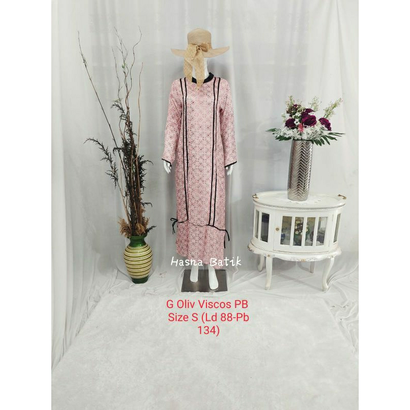 Gamis Luza (G. Oliv Viscos PB) Batik Pekalongan