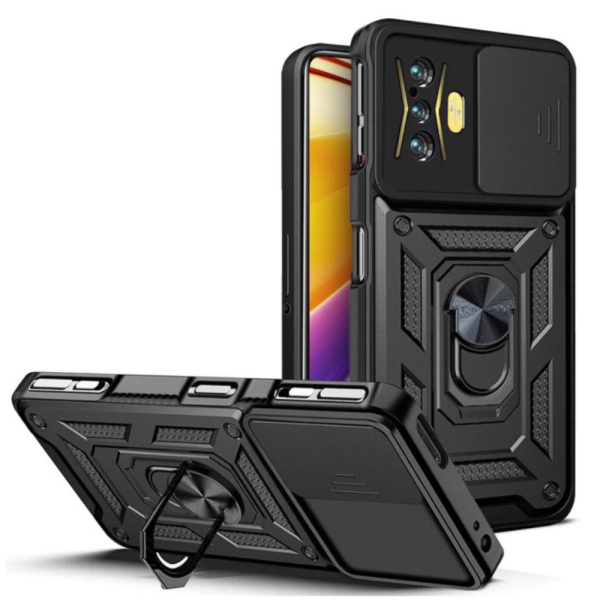 Unik POCO F4 / POCO F4 GT / POCO X4 GT SOFT CASE ARMOR DEFENCE SLIDE CAMERA - POCO F4 GT Murah