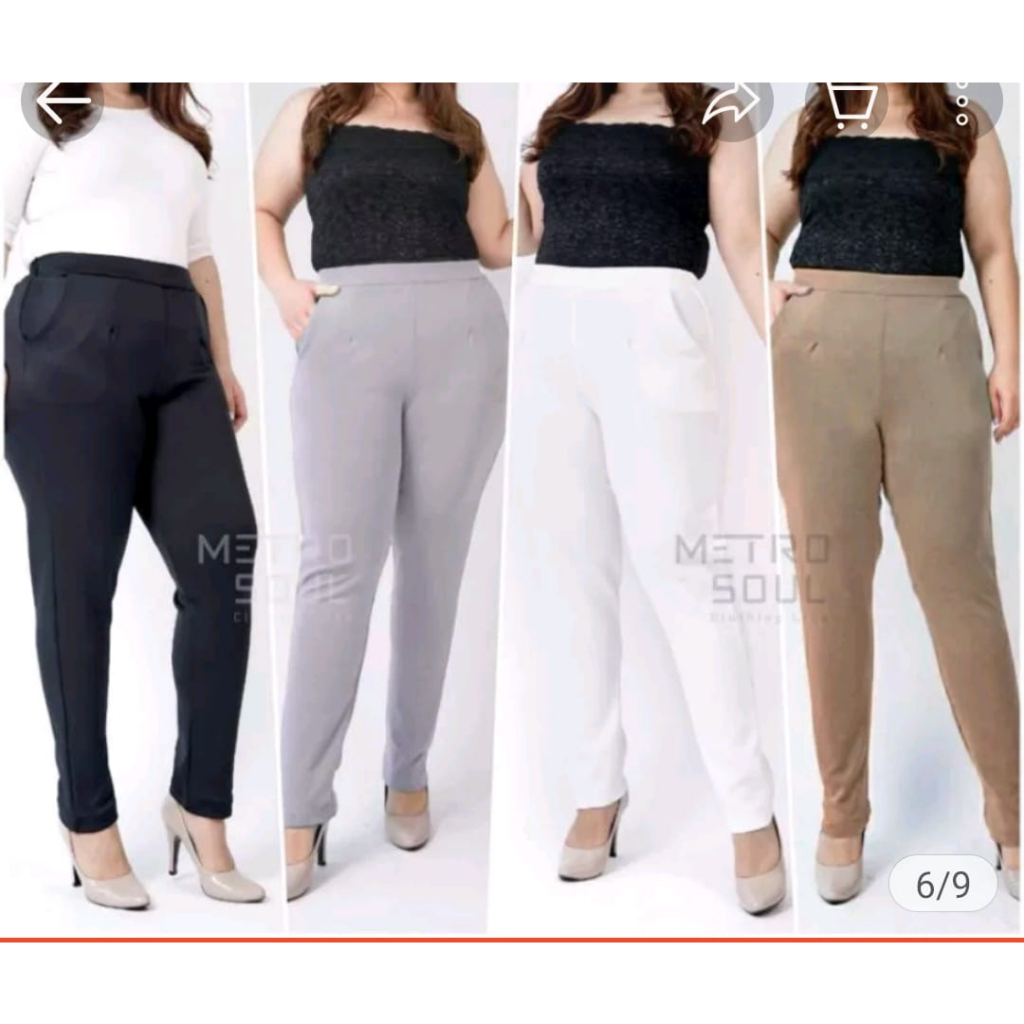 Celana Basic Scuba Wanita Jumbo / Momo Pants Basic Scuba Premium / Celana Wanita