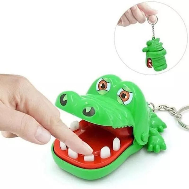 JOFESTORE88 GANTUNGAN KUNCI MINI CROCODILE DENTIST BUAYA GIGIT
