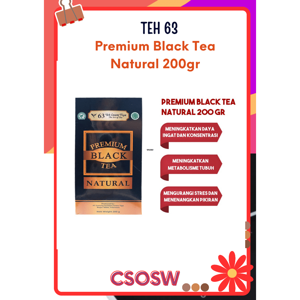 

Teh 63 Premium Black Tea Natural 200gr