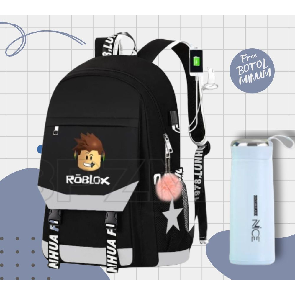 BDKR_TAS - Tas Sekolah Anak Laki-Laki Perempuan Tas ransel anak tk sd paud roblox bags tas sekolah anak roblox USB