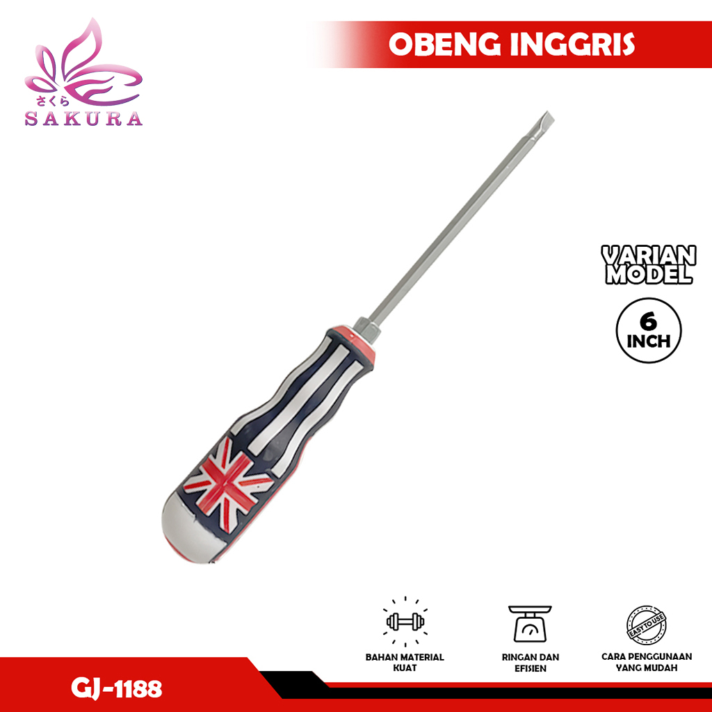 Obeng bolak balik amerika &amp; Inggris  4 inch 6Inch - SOSOYO