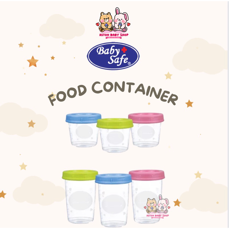 Baby Safe Food Container 120 ml 240 ml x 3 FC005 FC04A Kotak Mpasi Container Asi