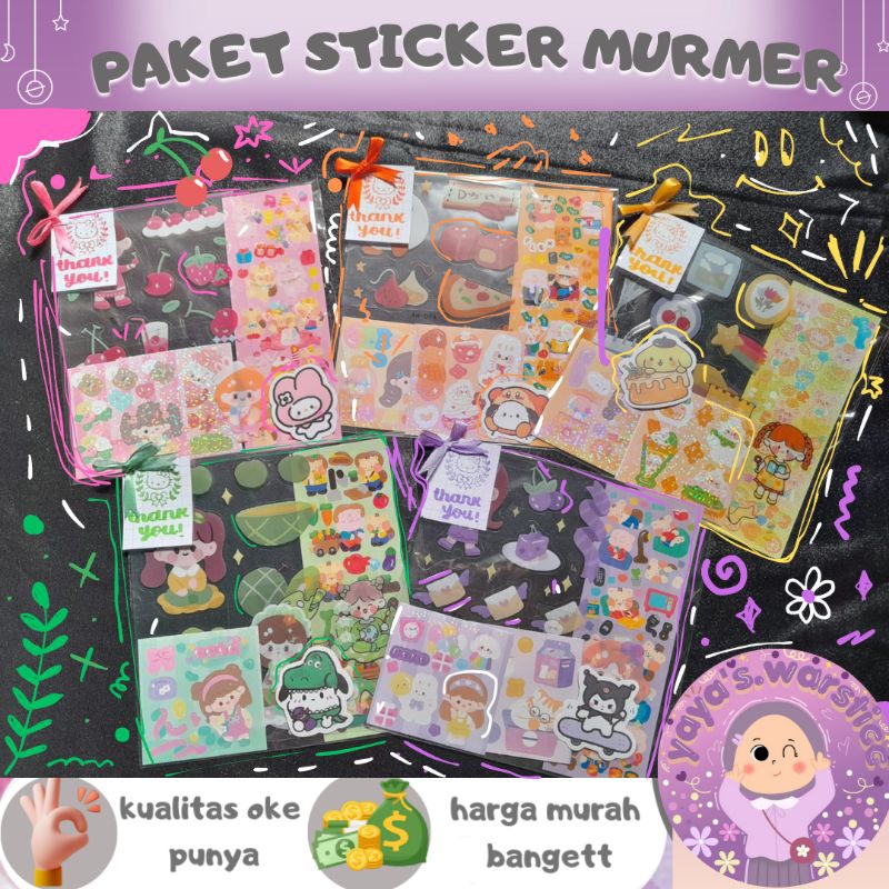 

(YWT) Sticker momo paket parcell glitter murmer