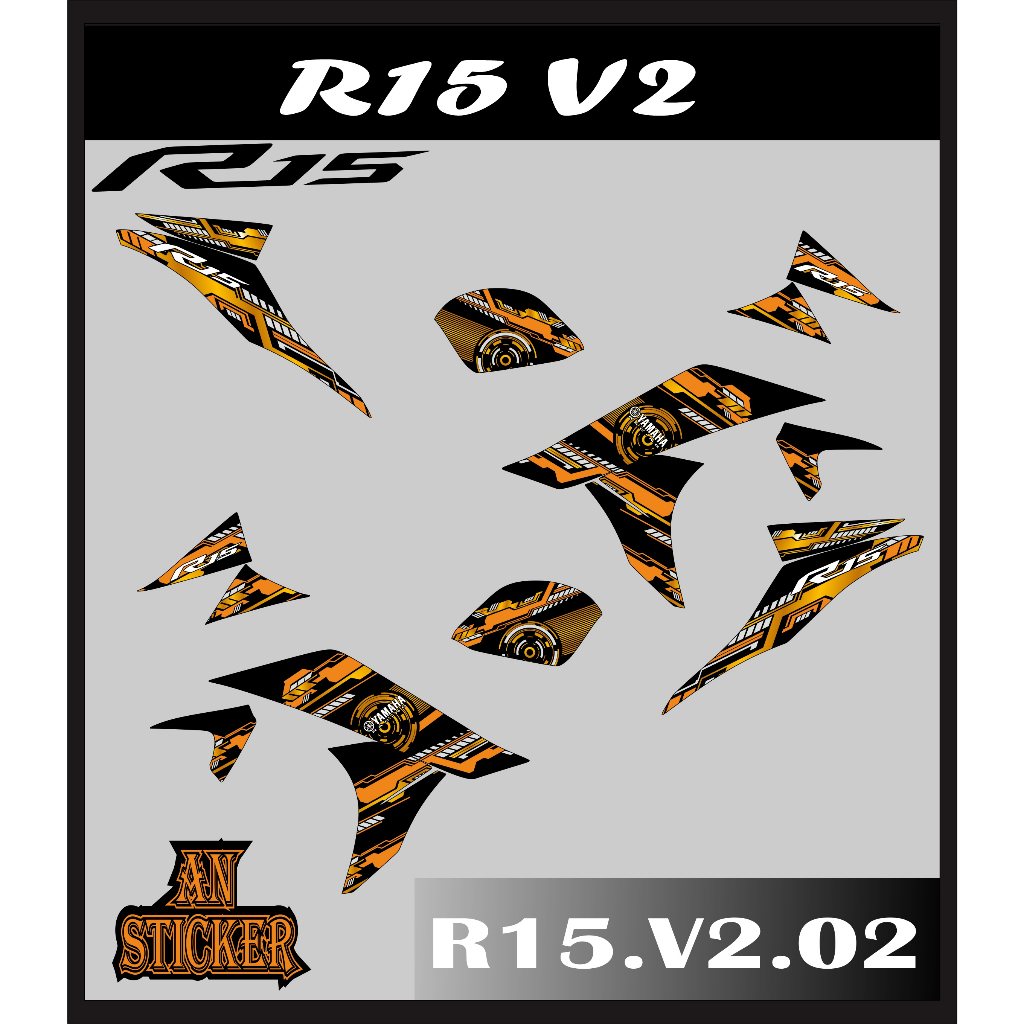 STRIPING R15 V1/2 - STRIPING STICKER VARIASI YAMAHA R15 V1/V2 R15V2 02