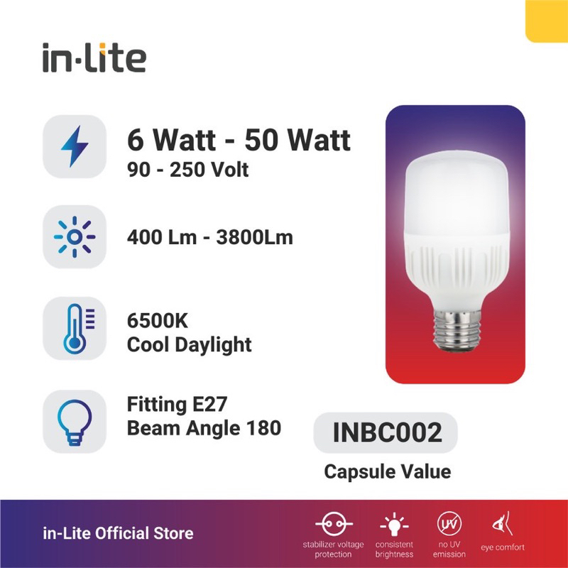 in lite value series INBC002 10w 20w 30w 40w 50w