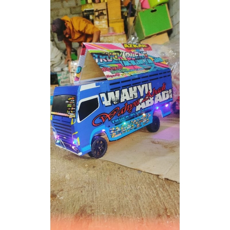 PROMO MINIATUR TRUK OLENG WAHYU ABADI BIRU