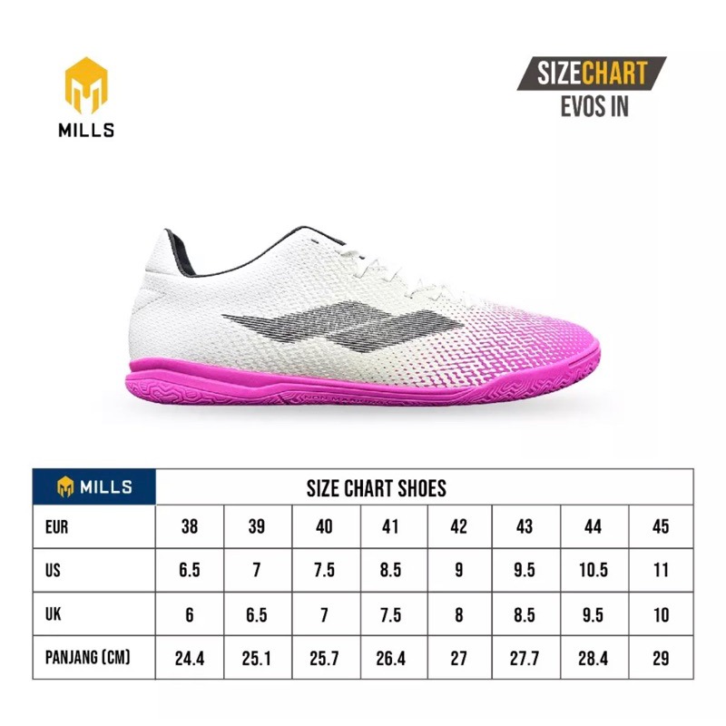 SEPATU FUTSAL MILLS EVOS IN