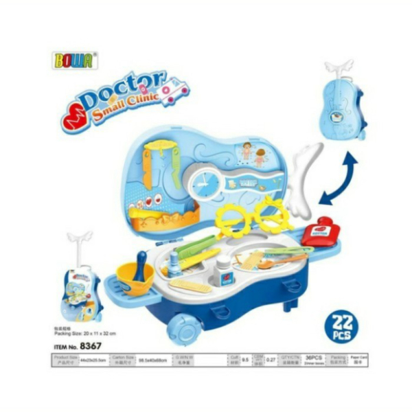 

Unik Mainan Anak Violin Doctor Small Clinic 2 in 1 Trolley Peralatan Medis Diskon
