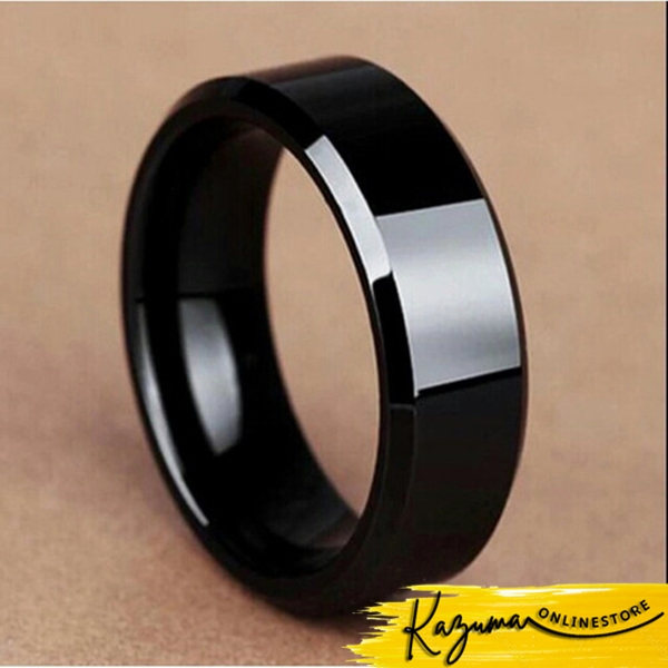 CINCIN TITANIUM HITAM / CINCIN TITANIUM HITAM POLOS / CINCIN HITAM UKURAN 16-19