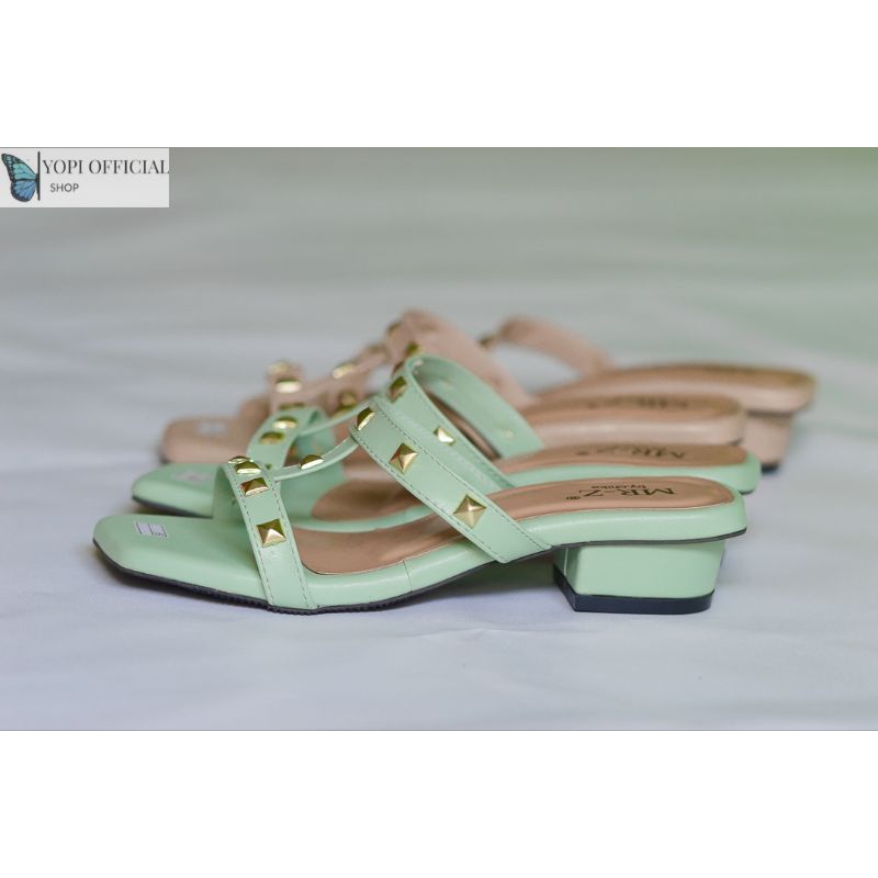 Heels Wanita Empuk Premium Piramid  RealPict M-RZCk04