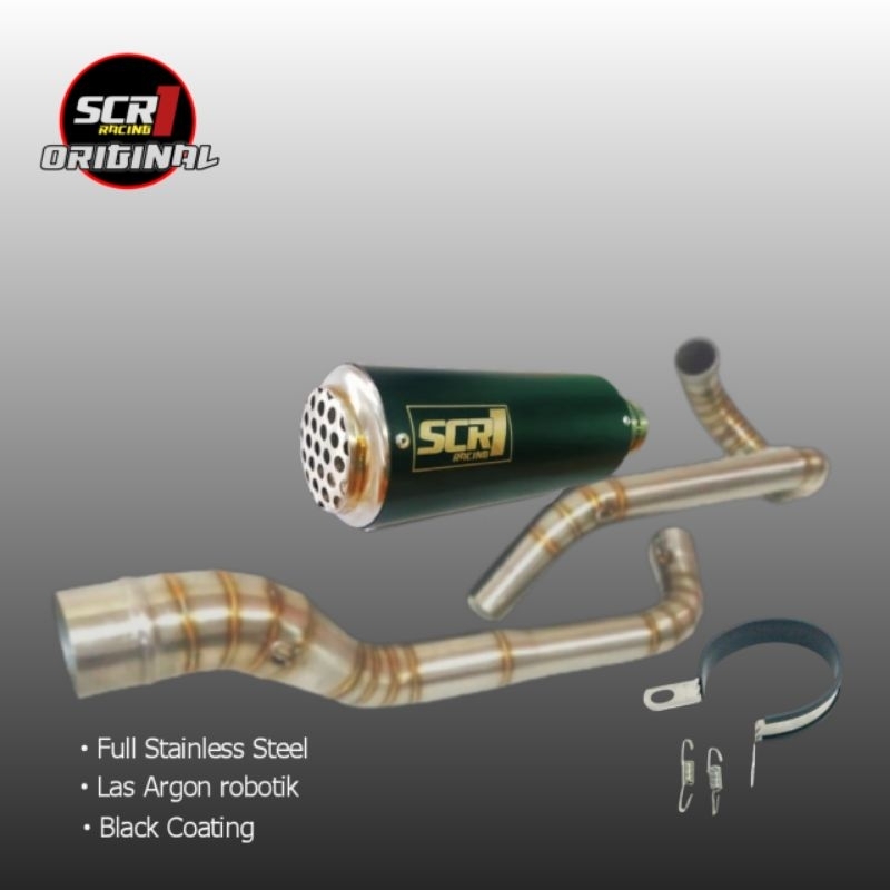 Knalpot Yamaha XSR 155 Scrambler black coating