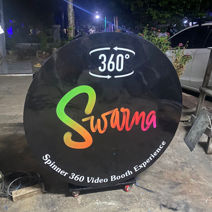 360 video booth free custom logo / video booth 360