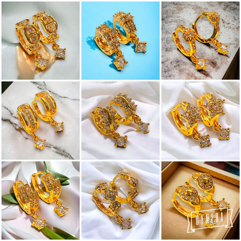 anting wanita //anting lapis emas //perhiasan wanita //anting //antiing permata