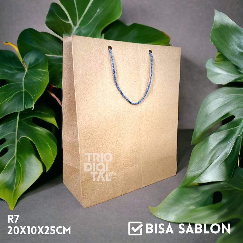 

Paper bag polos R7 20x10x25 tas kertas coklat / paper bag murah polos