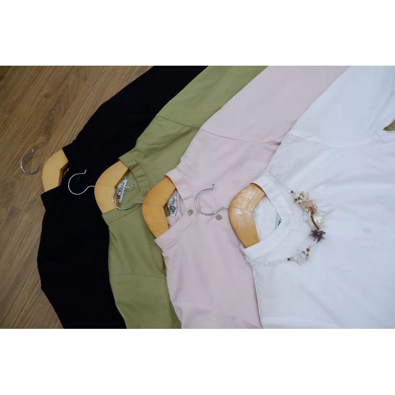 SIAP KIRIM BASIC SHIRT BY NCK LABEL/Malika NCK Label/Kemeja Kerja  NCKLABEL/TUNIK BUSUI/tunik Rayon 