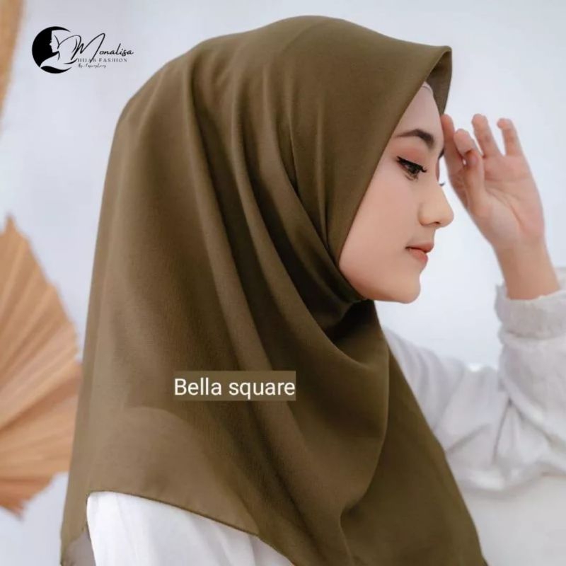 Hijab Segiempat Bella Square / Kerudung Bella square Pollycotton