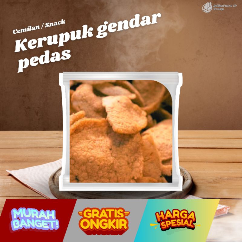 

Cemilan / Snack / Kerupuk Gendar pedas