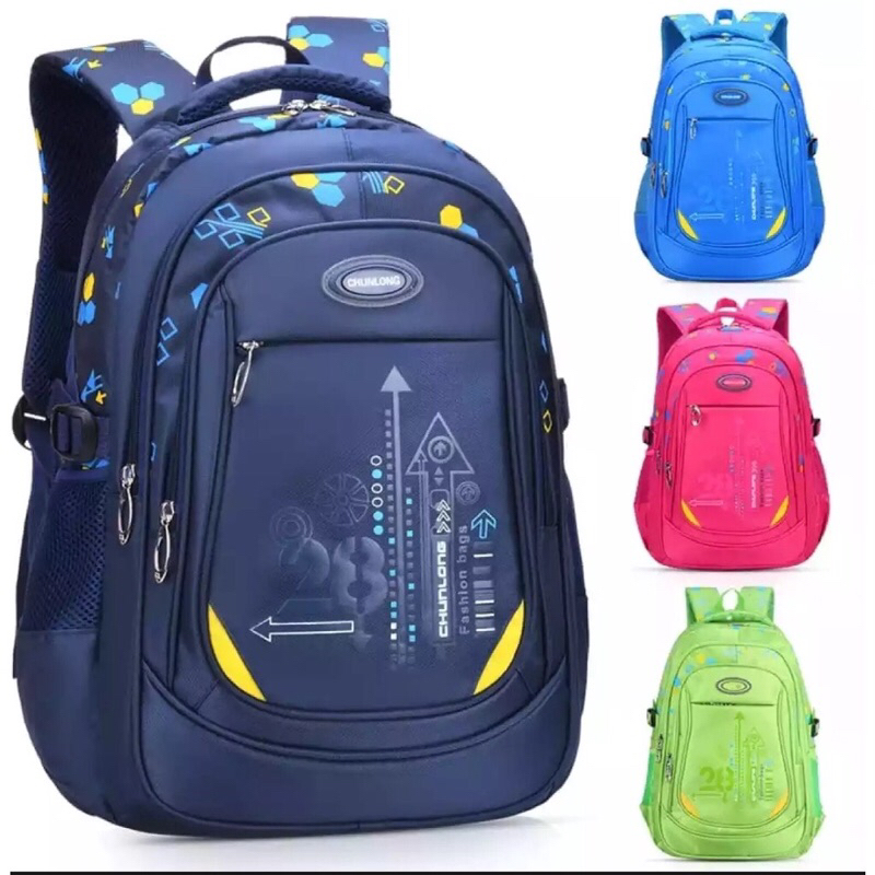 Tas Sekolah Anak CHUNLONG Untuk Remaja Perempuan Tas Sekolah Dasar Tahan Air Ransel Sekolah/Ransel ORIGINAL Tas Sekolah Anak Laki BackPack IMPORT