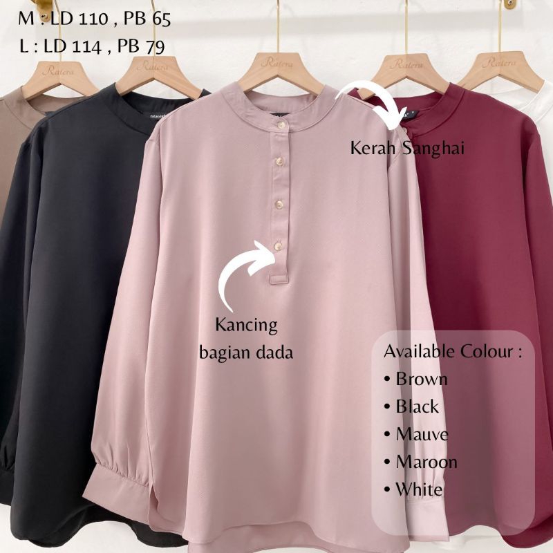 LACIA BLOUSE | ATASAN KNIT SHIRT IMPORT WANITA JUMBO POLOS